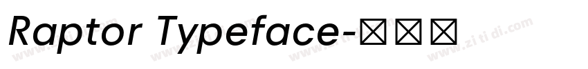 Raptor Typeface字体转换 Raptor Typeface字体转换